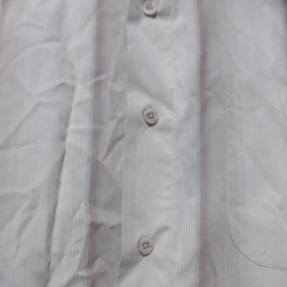 VAN HEUSEN, large, striped short sleeve button down shirt with pocket, GUC - Picture 9 of 13
